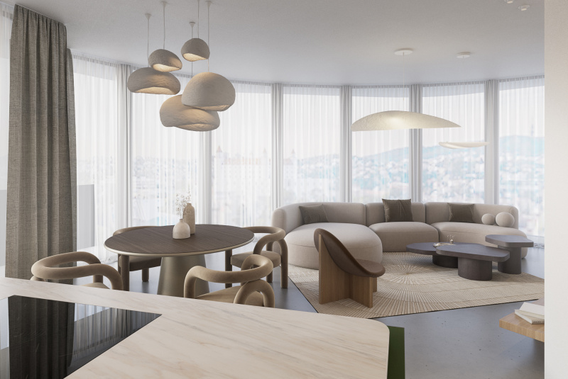  3D návrhy interiéru / Apartmán Eurovea Tower - foto