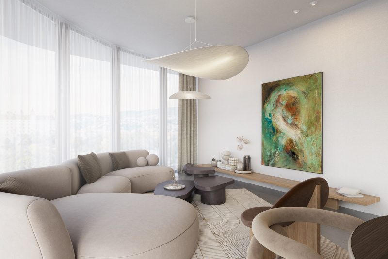  3D návrhy interiéru / Apartmán Eurovea Tower - foto